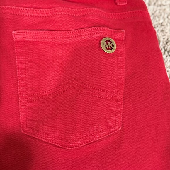 Michael Kors Red Denim Women’s Jeans - Picture 2 of 5